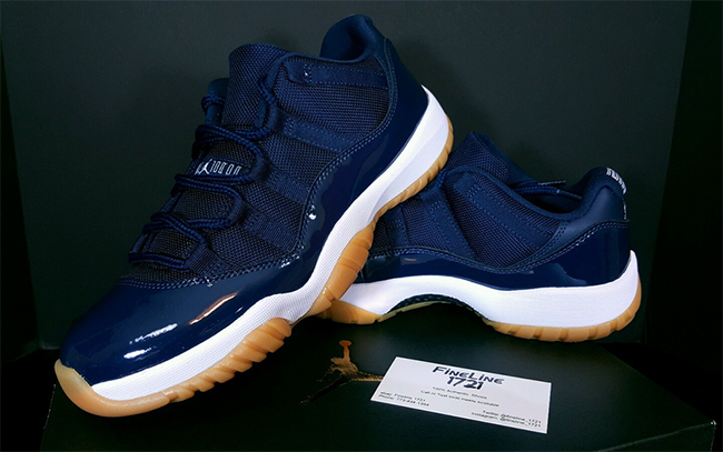 Navy Gum Jordan 11 Low Release