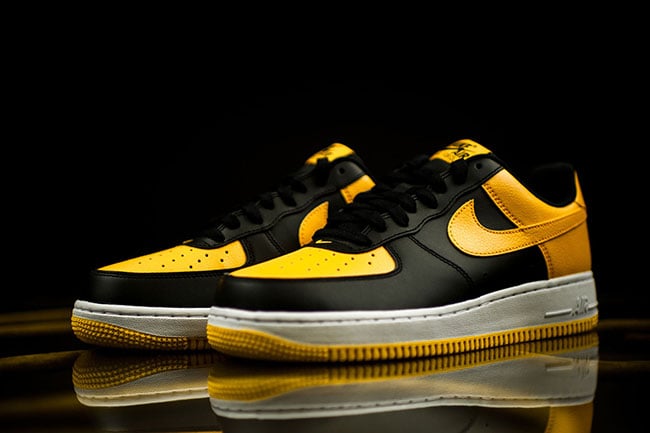 black and yellow air force 1s