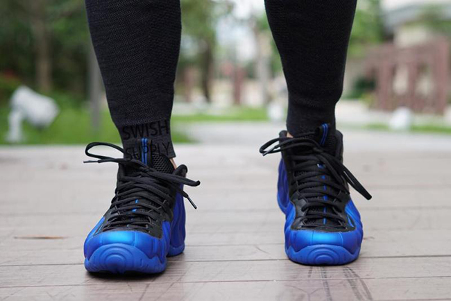 Nike Foamposite Pro Hyper Cobalt On Feet