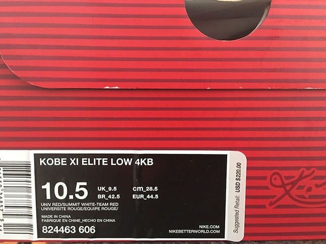 Nike Kobe 11 Elite Low 4KB Red Horse