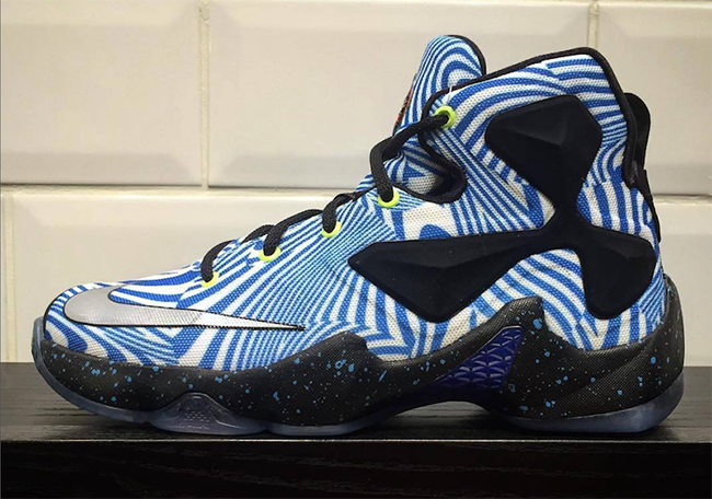 Nike LeBron 13 Blue White Wavy Print