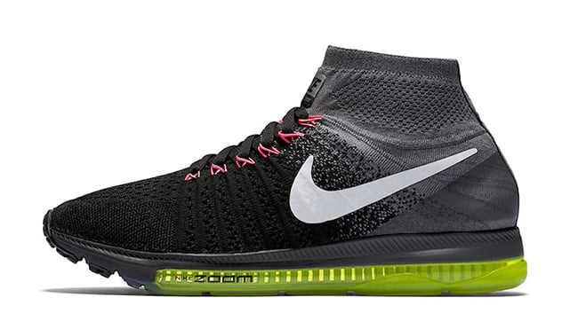 Nike Zoom All Out Flyknit Black Grey Pink Volt
