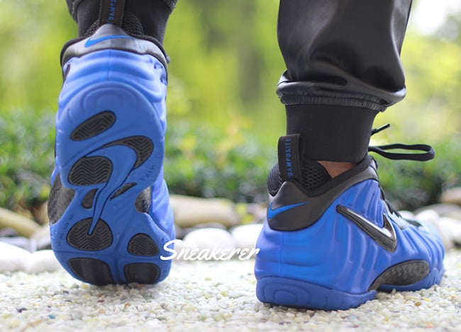 On Feet Nike Foamposite Pro Hyper Cobalt