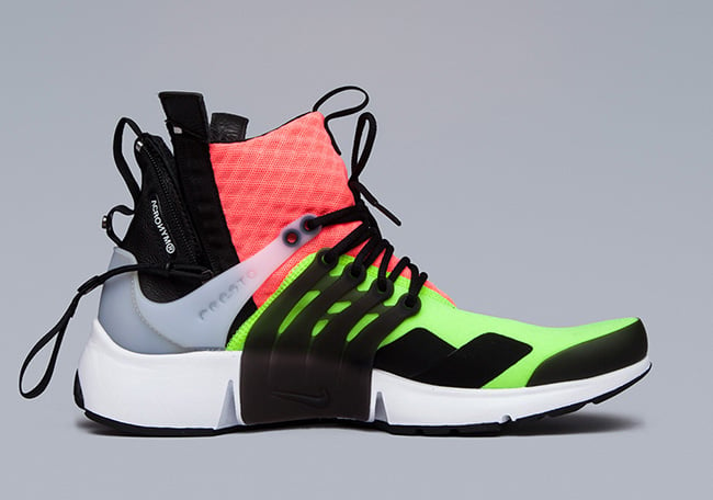 ACRONYM x Nike Air Presto Mid White Hot Lava Volt