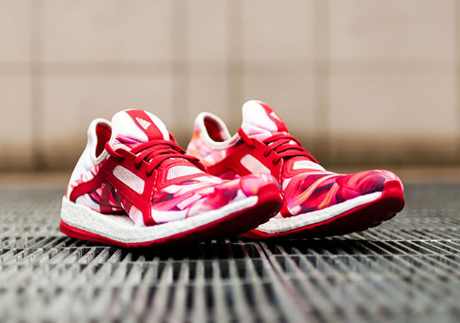 adidas Pure Boost X Power Red Flower Pedals