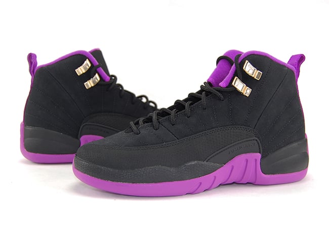 Air Jordan 12 GS Black Hyper Violet Release Date | SneakerFiles