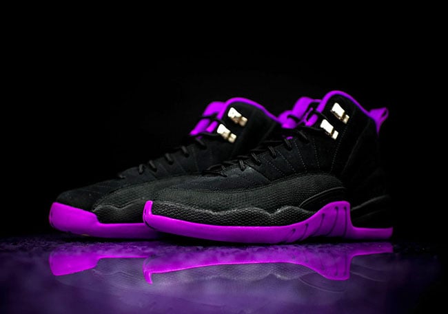 black purple jordan 12