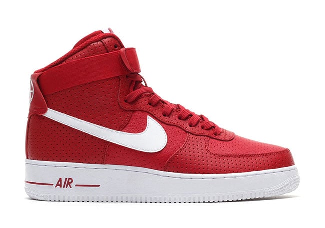 Nike Air Force 1 High Perforated Red