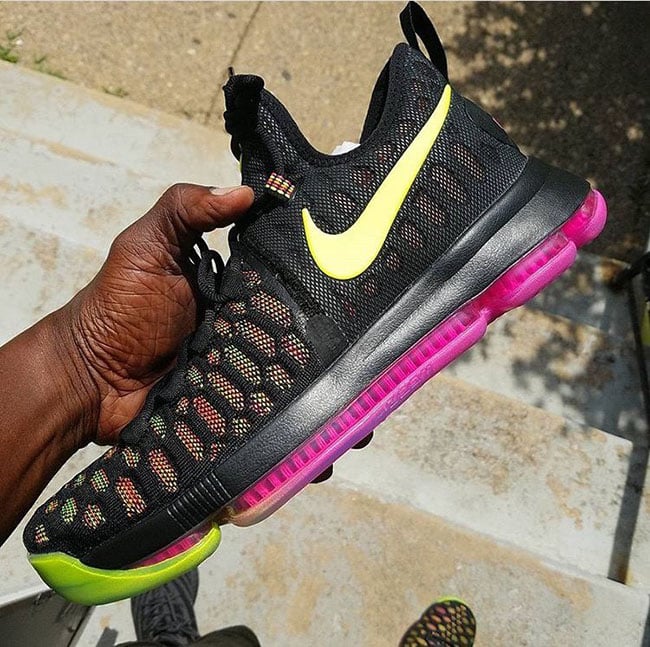 Nike KD 9 Multicolor Pink Yellow