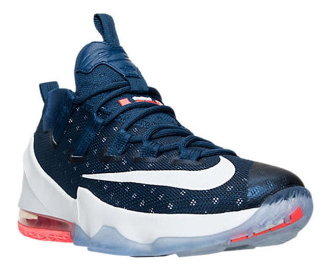 Nike LeBron 13 Low Coastal Blue White Bright Crimson