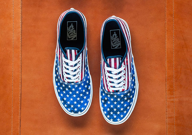 vans authentic us flag