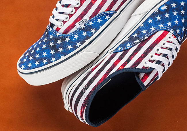 vans slip on american flag