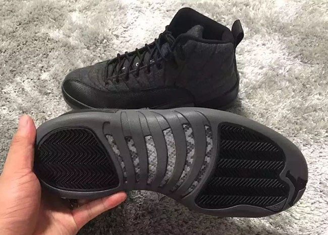 Wool Air Jordan 12 Grey Black