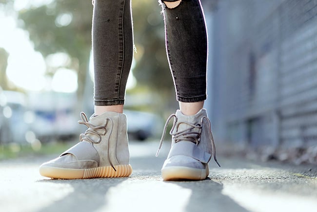 yeezy boost 750 chocolate on feet