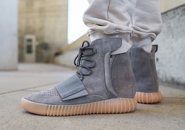 Yeezy 750 Boost Light Grey On Feet