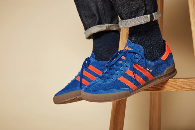 adidas jeans blue orange