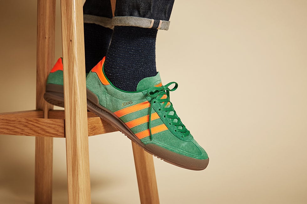 adidas dark green jeans trainers