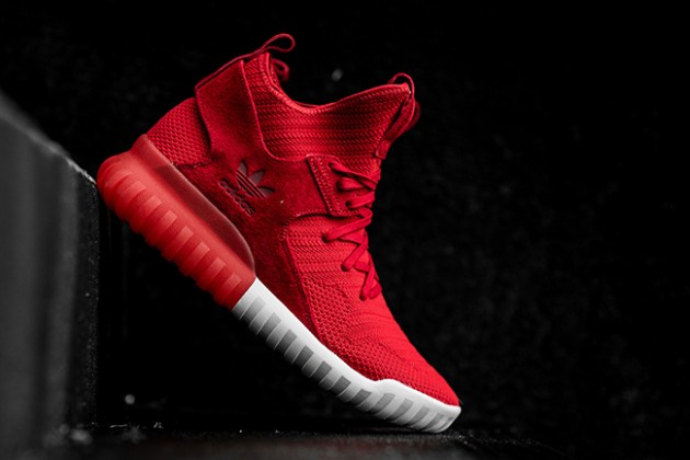 tubular x primeknit shoes red