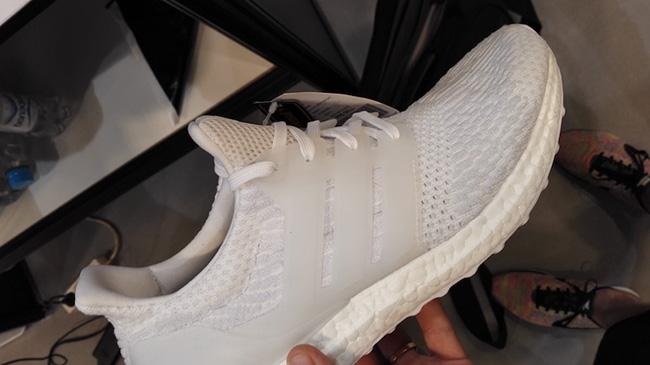 ultra boost 3.0 triple white on feet