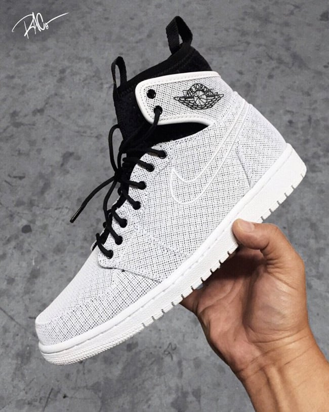 Air Jordan 1 Extended Ankle Collar White Black