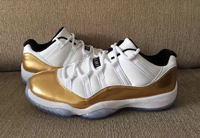 jordan 11 low metallic gold