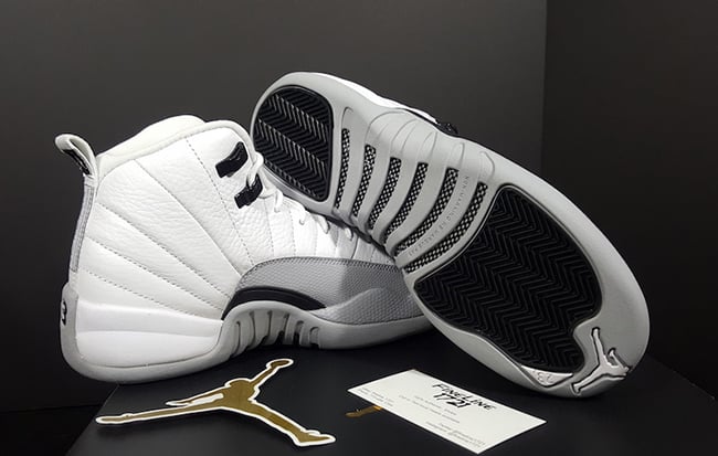 Air Jordan 12 Retro GS White Black Wolf Grey Barons