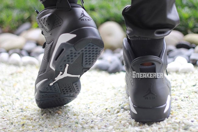 Air Jordan 6 Black Cat On Feet