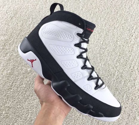jordan 9 white black red