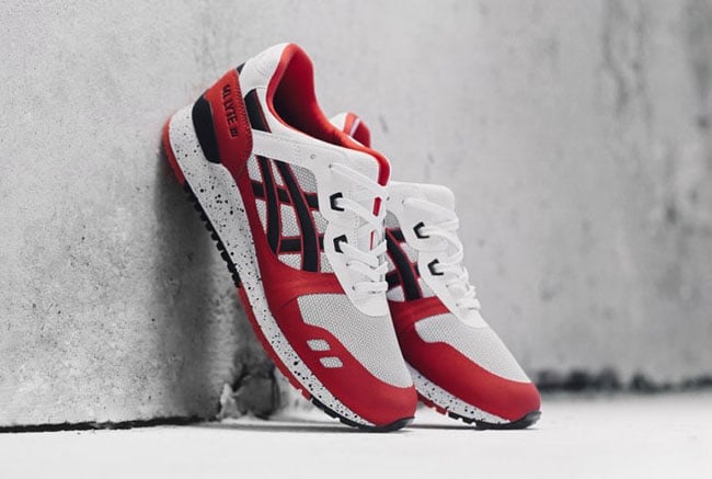 asics gel lyte iii red and black