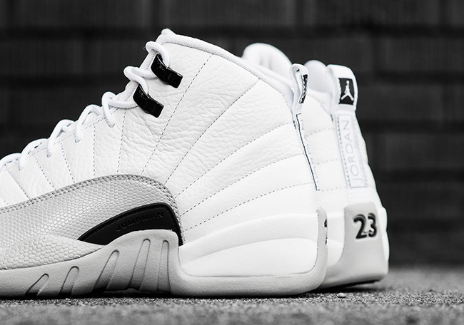 Barons Air Jordan 12 GS White Black Grey