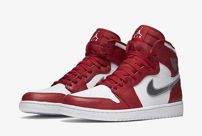 air jordan 1 red white silver