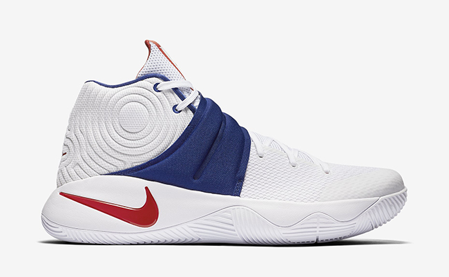 kyrie 2 red white blue