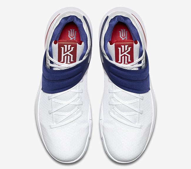 Kyrie 2 USA White Red Blue