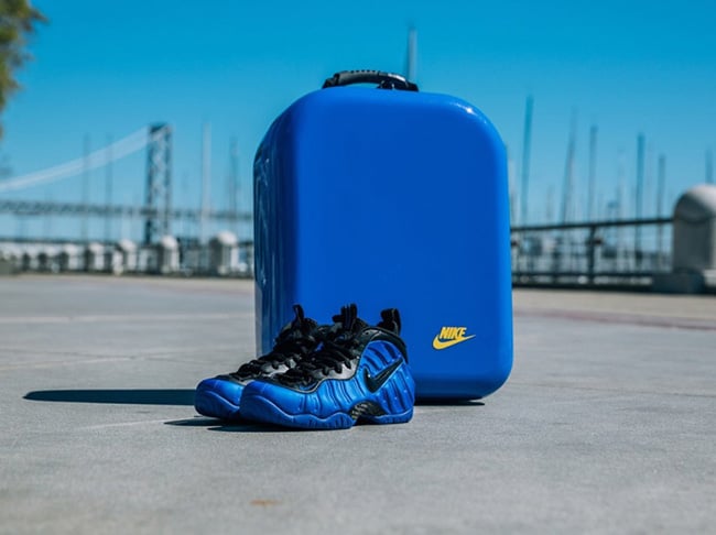 Nike Foamposite Pro Hyper Cobalt Golden Air Packaging Box