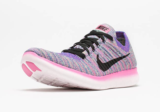Nike Free RN Flyknit Pink Blast Multicolor