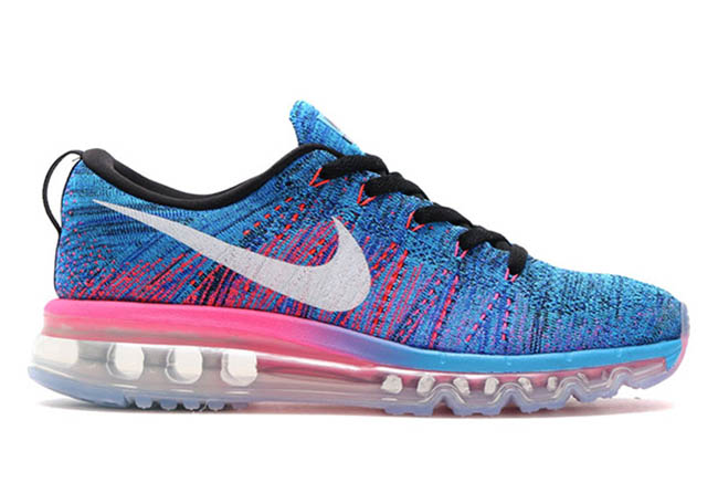 Nike WMNS Flyknit Air Max Blue Glow Pink Blast