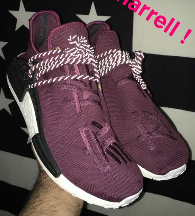 Pharrell adidas NMD Burgundy Friends Family