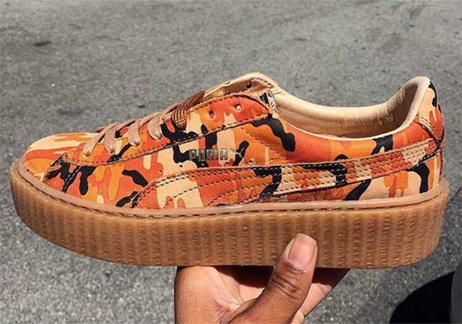 Rihanna Puma Creeper Camo Orange