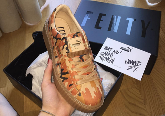 Rihanna Puma Creeper Camo Orange