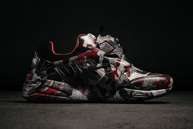 Trapstar x Puma Disc Blaze Camo Barb Cherry