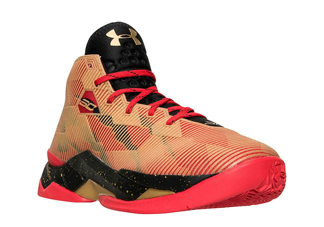 Under Armour Curry 2.5 49ers Red Black Gold