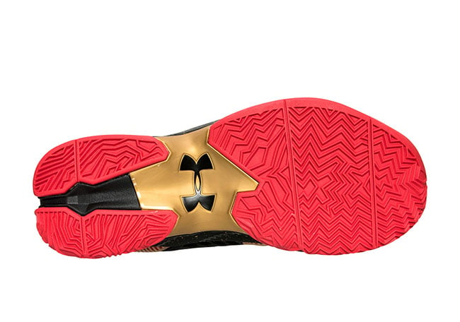 Under Armour Curry 2.5 49ers Red Black Gold