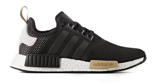 adidas nmd womens black and gold