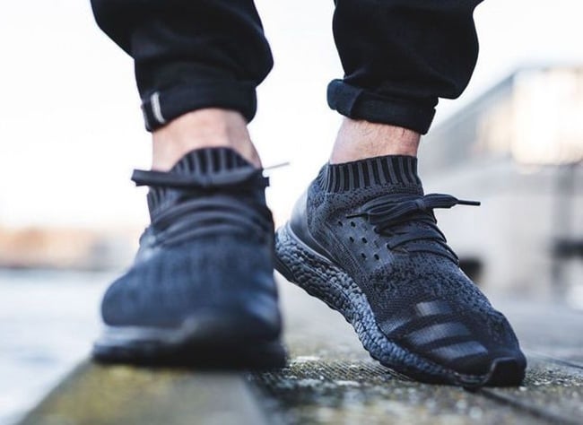 adidas Ultra Boost Uncaged Triple Black On Feet