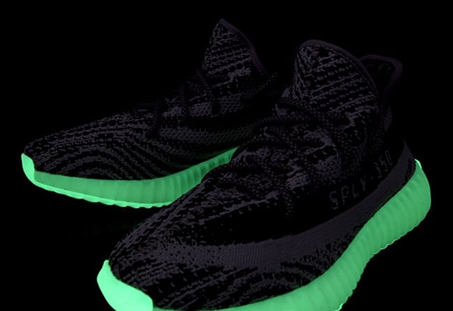 This adidas Yeezy 350 Boost V2 Soles Glow in the Dark