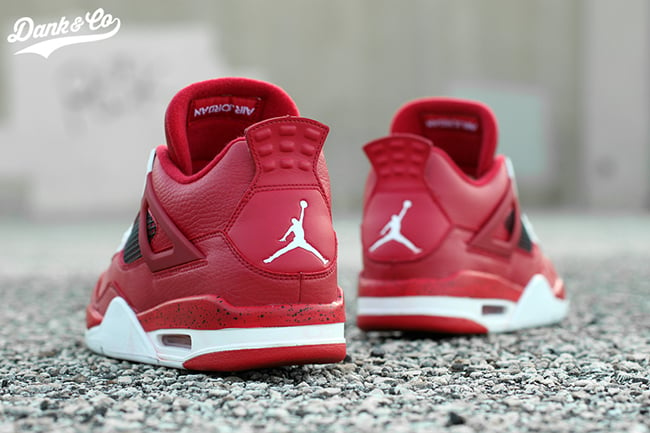 Air Jordan 4 Red Cleats Sole Swap Custom