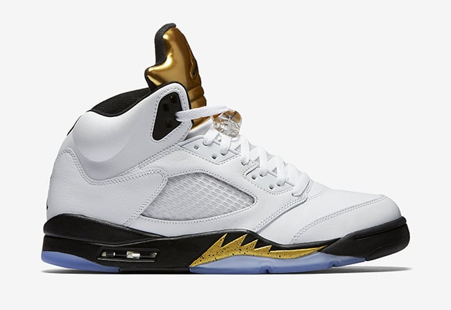 Air Jordan 5 Olympic Gold Tongue