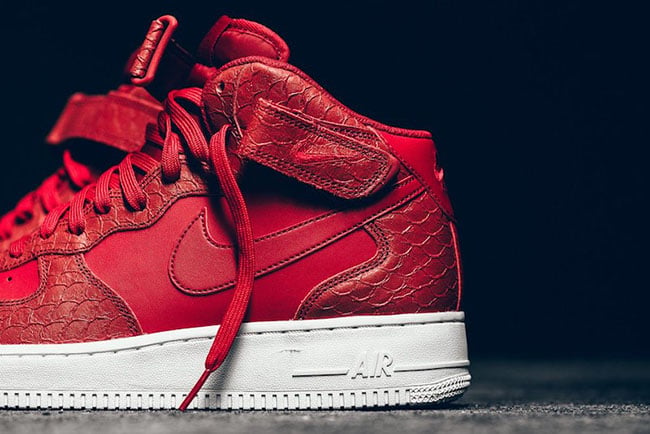 Nike Air Force 1 Mid Red Python