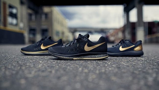 nike flex black and gold