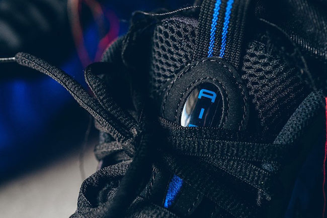 Nike Foamposite Pro Hyper Cobalt Black On Feet
